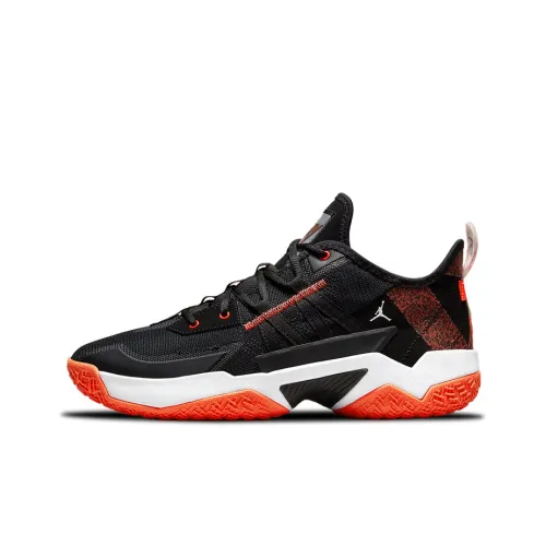 Jordan One Take 2 Vintage Basketball Shoes Men Low-Top Black/Orange