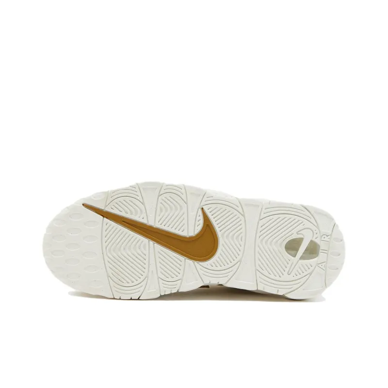 Nike Air More Uptempo 'Gold Tan White' Durable Breathable Mid Top Vintage Basketball Shoes GS Yellow White-4