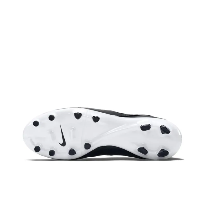 Nike Tiempo Genio II Leather Firm Ground 'Black White Gold'-4