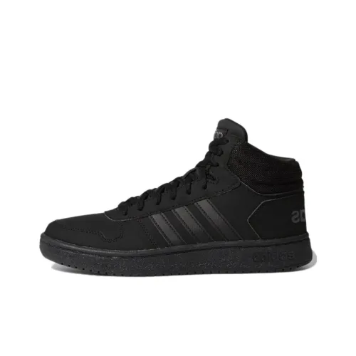 Adidas Neo Hoops 2.0 Vintage Basketball Shoes Men Mid-Top Carbon Black