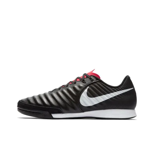 Nike LEGENDX 7 IC/IN Cushioning Anti-Slip And Wear-Resistant Soccer Shoes Men's Black Red