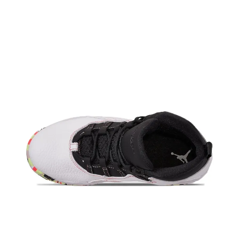 JORDAN 10 Retro White Barely Volt Ember Glow GS-3