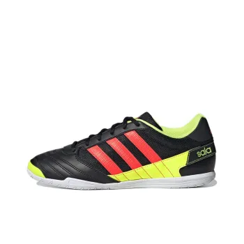 Adidas Super Sala Cushioned Anti-Slip Wear-Resistant Breathable Lightweight Soccer Shoes Black Yellow Red