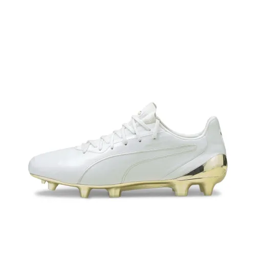 PUMA King Plantinum Soccer Shoes Men Low-Top White