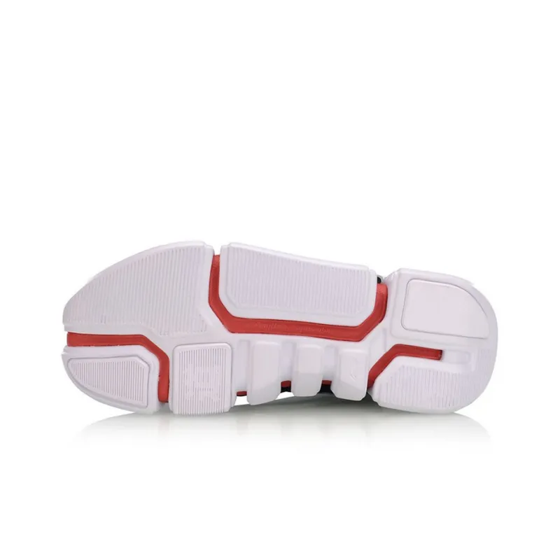 LiNing Vintage Basketball Shoes Women's Mid Top Black/White/Red-4