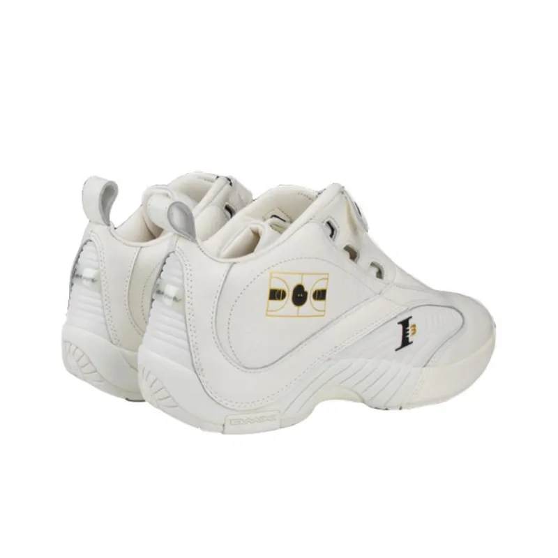 Reebok Answer4 Cushioning Anti Slip And Wear Resistant Vintage Basketball Shoes White-4