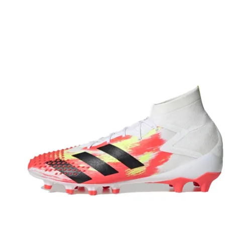 Adidas Predator Mutator 20.1 Soccer Shoes Men Mid-Top Bright White/Black/Bright Pink Fluorescent