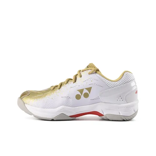 YONEX Power Cushion Badminton Shoes Unisex Low-Top Gold/White