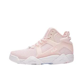 FILA Cage Vintage Basketball Shoes Women's High Top Mist Soft Pink