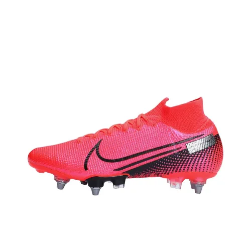 Nike Mercurial Superfly 7 Soccer Shoes Men Mid-Top Black/Pink