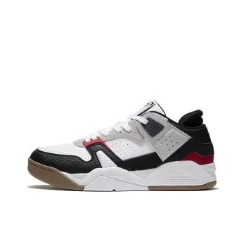 LiNing Abrasion Resistant Low Top Vintage Basketball Shoes Men's Black White