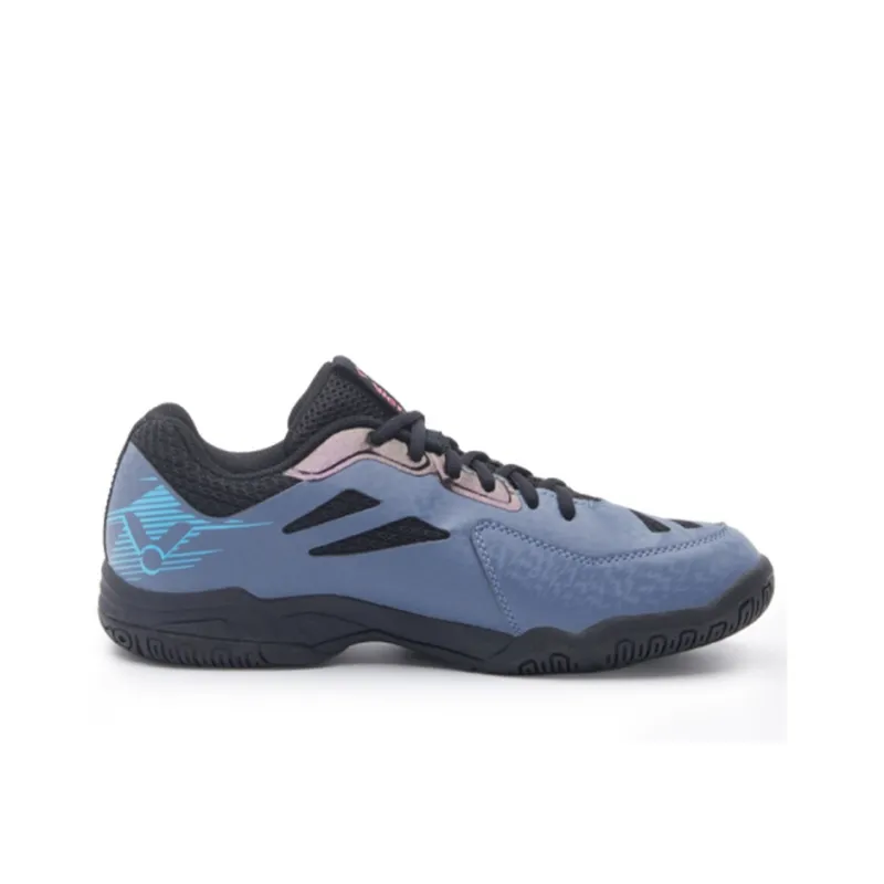 VICTOR Thunderstorm Cushioned Slip Resistant Abrasion Resistant Breathable Low Top Badminton Shoes Unisex Cyan Black-1