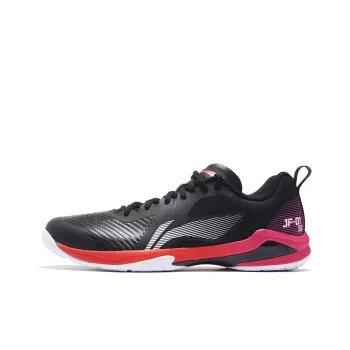 LiNing Sprint SE Cushioned Slip Resistant Abrasion Resistant Low Top Badminton Shoes Unisex Black Red