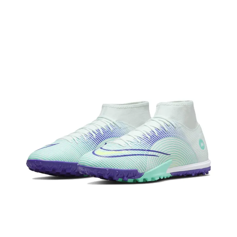 Nike Mercurial Superfly 8 Academy Dream Speed TF Turf 'White Teal Purple'-2