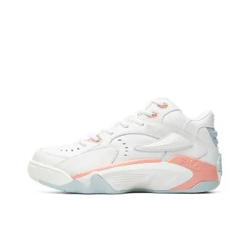 FILA Jamball Cushioning Wear-Resistant Mid-Top Vintage Basketball Shoes Women's White Gray