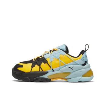 PUMA Lqdcell Omega Striped Knit 'Black Ultra Yellow'