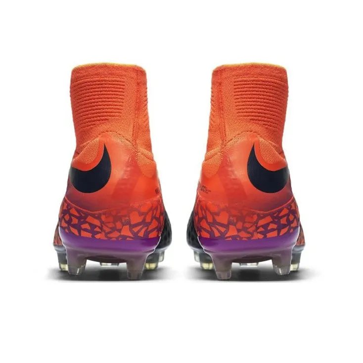 Nike Hypervenom Phantom 2 Soccer Shoes Men High-Top Orange/Purple/Black-4