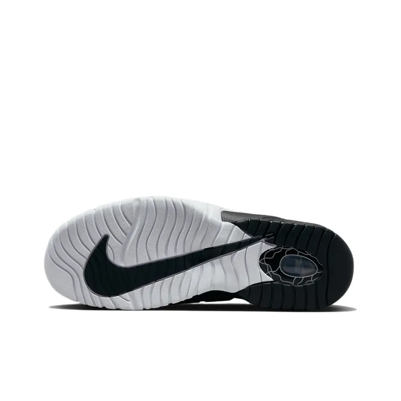 Nike Air Max Penny 1 Cushioning Anti Slip And Wear Resistant Mid Top Vintage Basketball Shoes Black-5