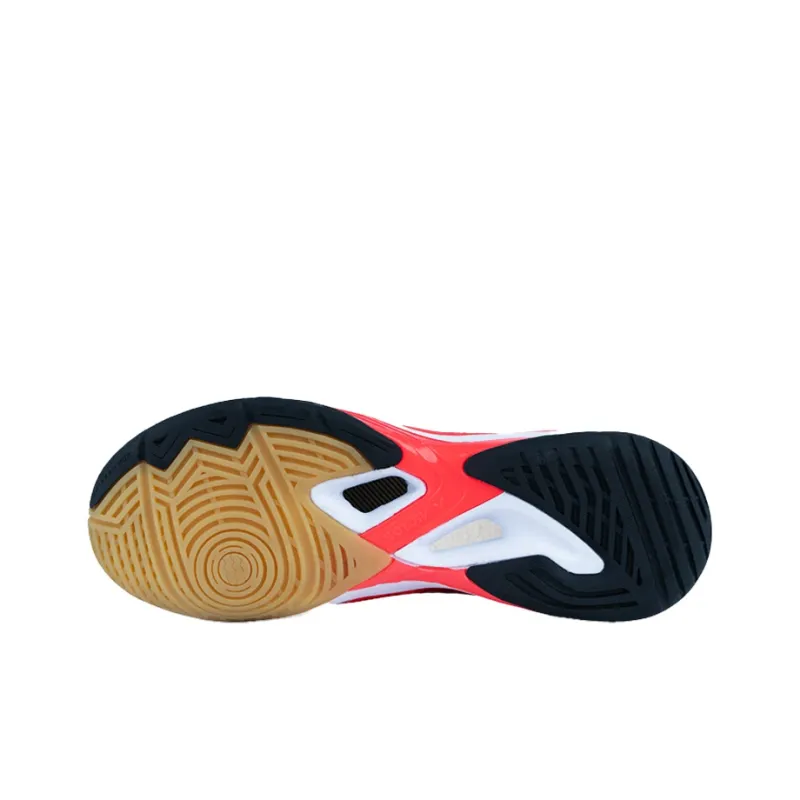 VICTOR Anti Slip Wear Resistant Low Top Badminton Shoes Unisex Orange Red-3