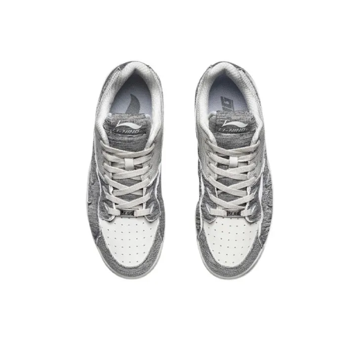 LiNing 937 Vintage Basketball Shoes Women's Low Top Gray-3