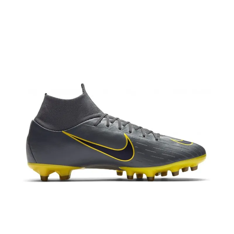 Nike Mercurial Superfly 6 Soccer Shoes Men Mid Top Gray/Yellow-1