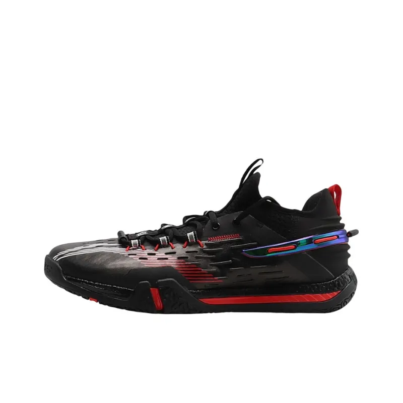 LiNing Saga Pro Cushioning Anti Slip And Wear Resistant Coverage Support Low Top Badminton Shoes Unisex Black-0