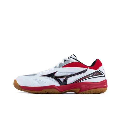 Mizuno Gate Sky Badminton Shoes Unisex Low-Top White/Black/China Red