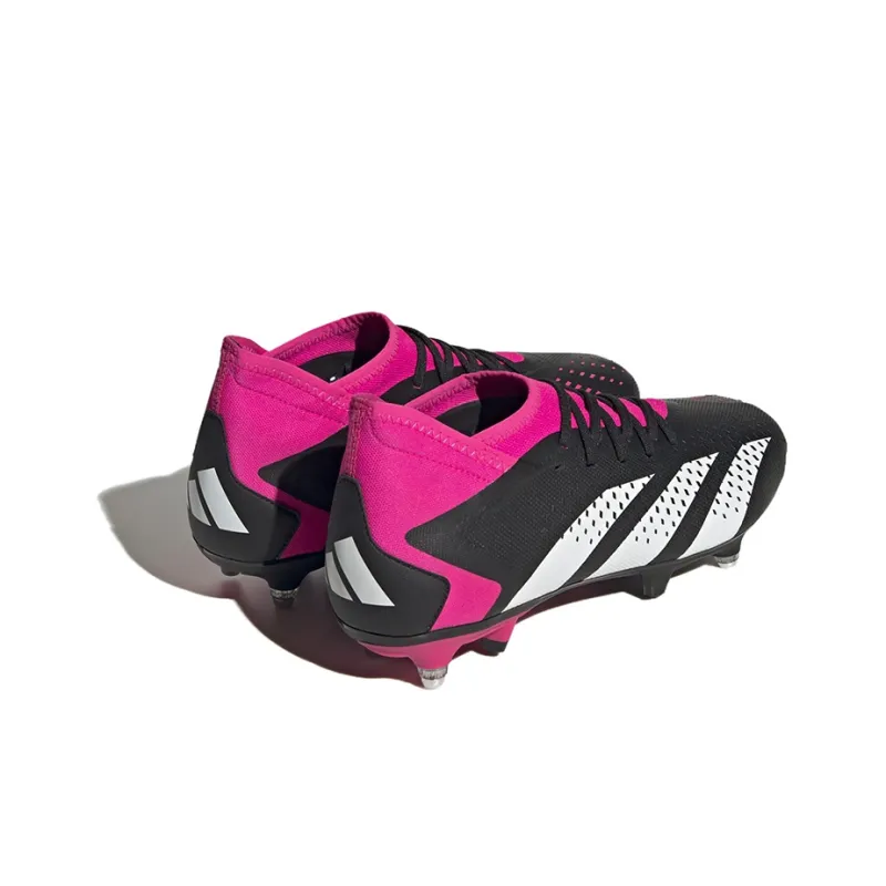 Adidas PREDATOR ACCURACY.3 Cushioning Anti-Slip And Wear-Resistant Soccer Shoes Men's Black Pink-3