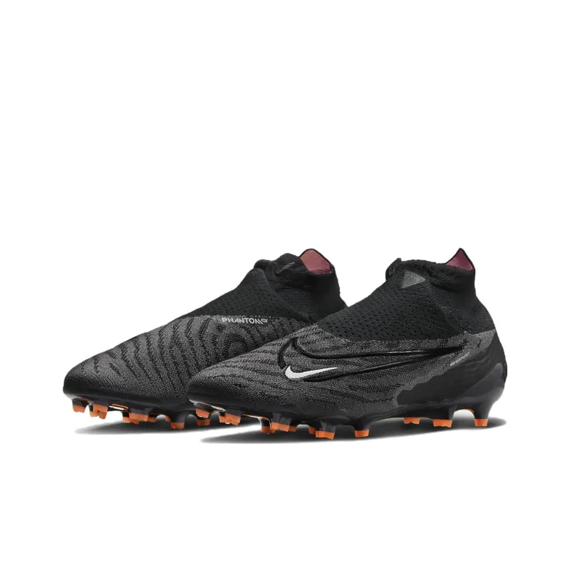 Nike Gripknit Phantom Gx Elite Dynamic Fit Fg Black Dark Smoke Grey Total Orange-2