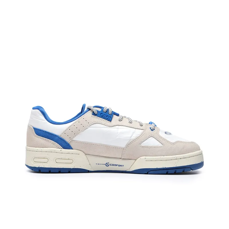 Marcelo Burlon X FILA FUSION Marcelo Burlon Collaboration Collection Vintage Basketball Shoes Women's Low Top Bright White/Antique White-3