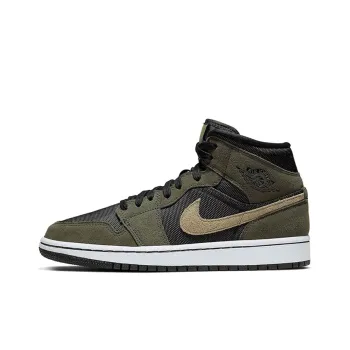 Jordan 1 Mid Military Olive Women's