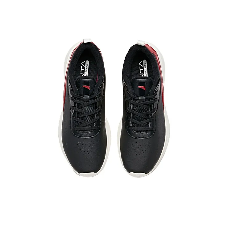 ANTA Training Shoes Men Low Top Black/Ivory White/Sports Style Red-2