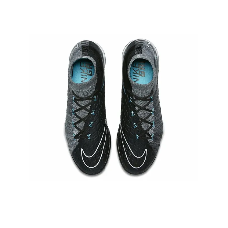 Nike TF Rubber Broken Studs Cushioning Anti-Slip And Wear-Resistant Grass Soccer Shoes Men's Gray-3