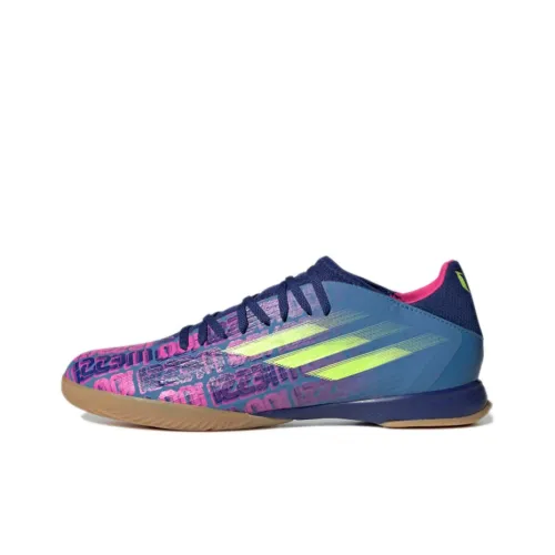 Adidas Messi Soccer Shoes Men Low-Top Blue/Rose Red/Neon Yellow