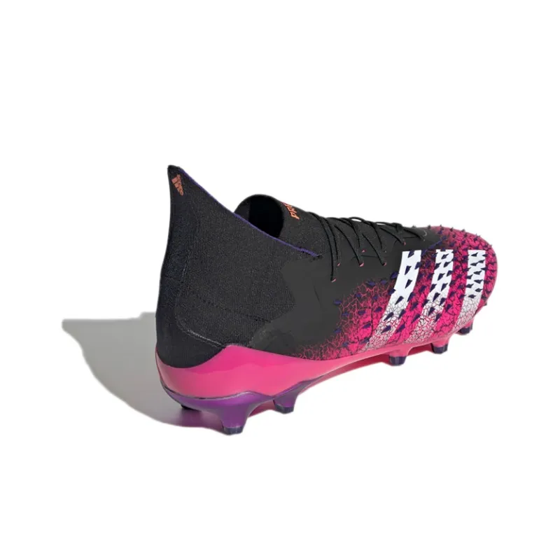 Adidas Predator Freak.1 AG Rubber Short Studs Artificial Ground Slip-Resistant Soccer Shoes Men's Pink Black-3