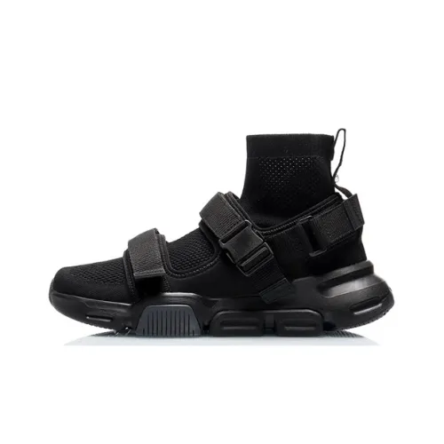 LiNing CF 2019 New York Fashion Week COUNTERFLOW Source X Chen Peng High-Top Basketball Shoes Men's Black
