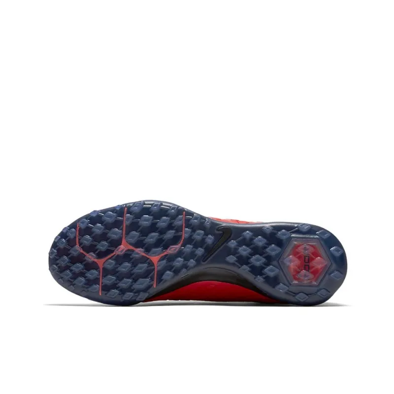 Nike TF Rubber Broken Studs Cushioning Anti-Slip And Wear-Resistant Soccer Shoes Men's Red-5