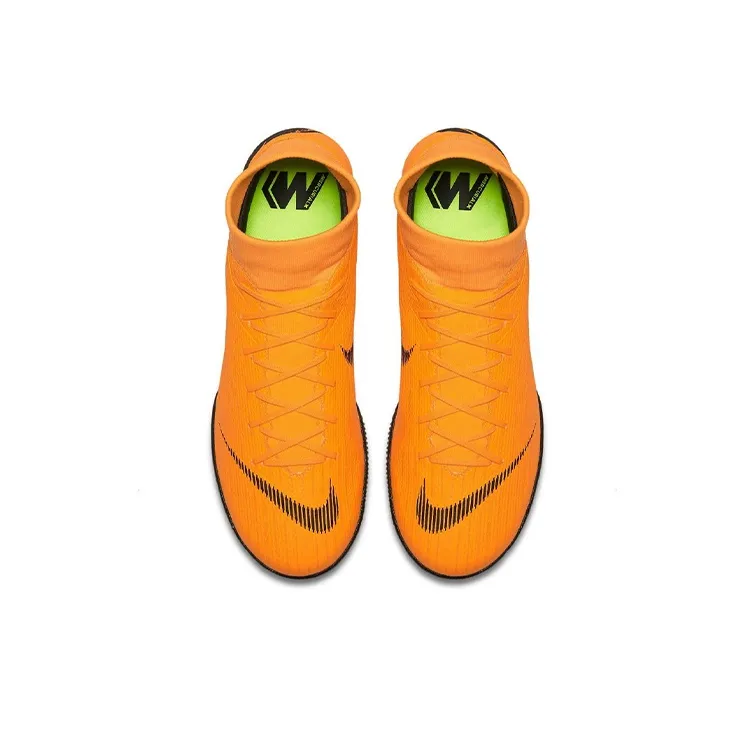 Nike Mercurial Superfly 6 IC/IN Cushioning Anti Slip And Wear Resistant Soccer Shoes Men's Orange-3