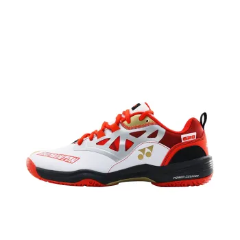 YONEX Badminton Shoes Men Low Top White Red