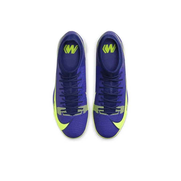 Nike Mercurial Superfly 8 Academy TF Turf High-Top Soccer Shoes Blue-3