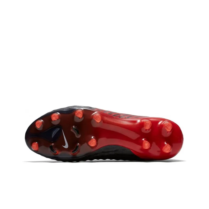 Nike Magista Obra 2 FG Rubber Long Studs Cushioning Anti-Slip And Wear-Resistant Soccer Shoes Black Red-5