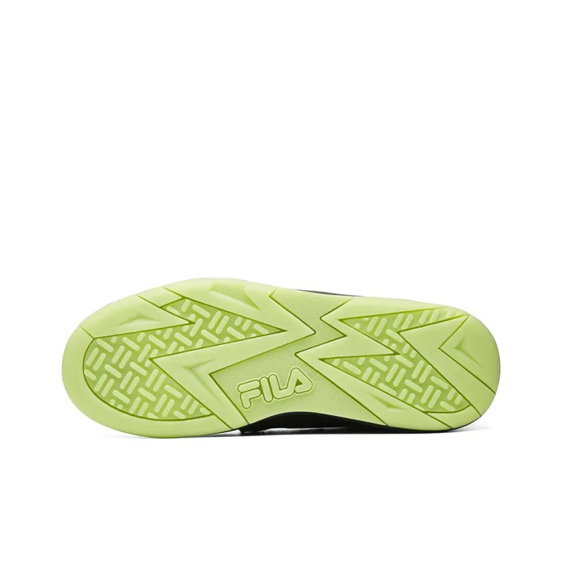 FILA FUSION Cage Vintage Basketball Shoes Women's Mid Top Black/Purple/Green-4