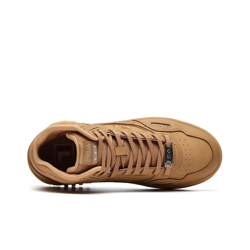 FILA High Top Retro Basketball Shoes Clay Yellow Women's-3