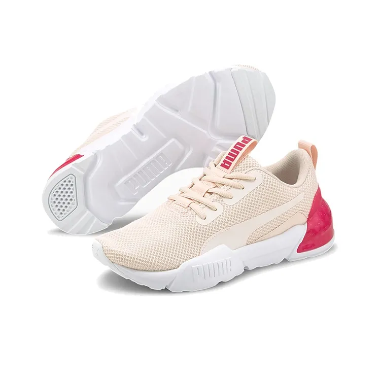 PUMA Cell Vorto Vorto Gleam Cushioned Wear-Resistant Lightweight Low-Top Training Shoes Women's Khaki Red White-4