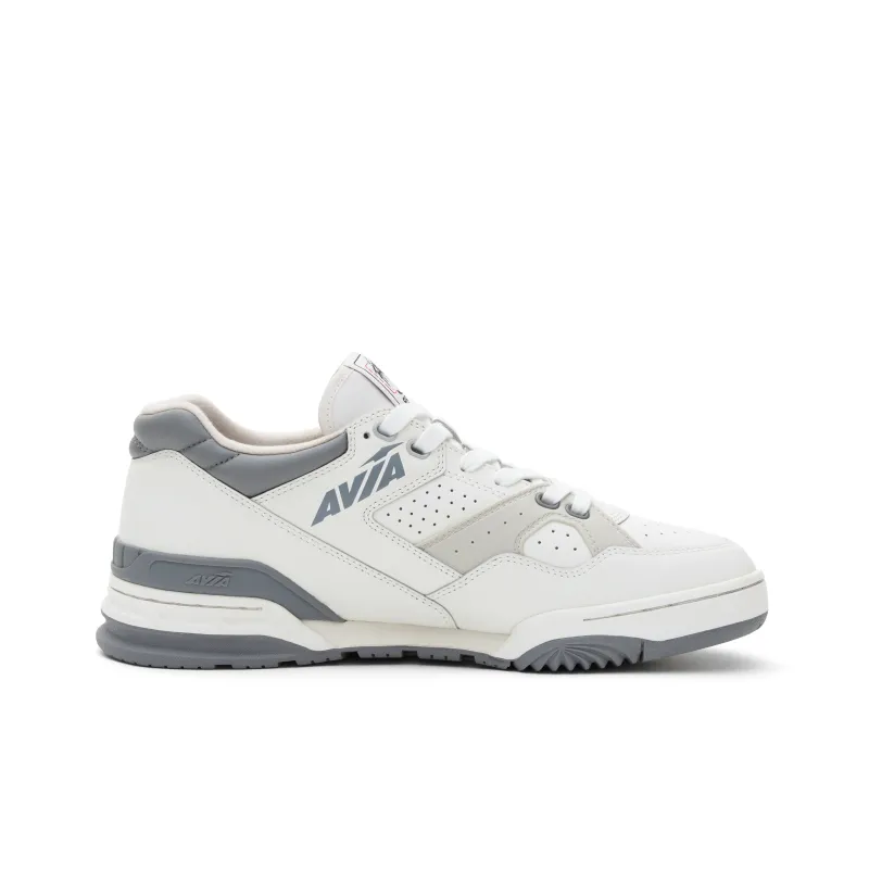 AVIA 855 Series Anti Slip Wear Resistant Low Top Vintage Basketball Shoes Men's White Gray-1