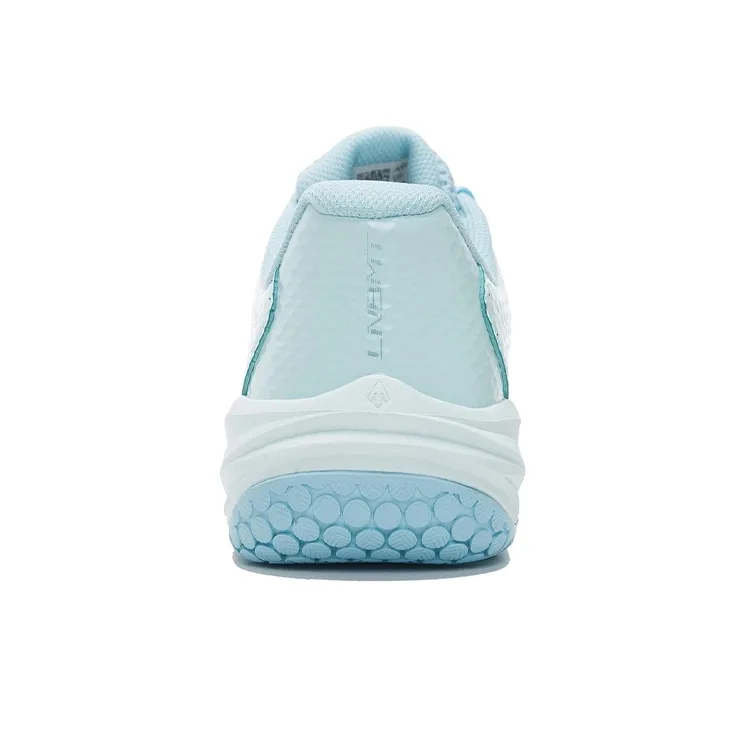 LiNing Cushioned Slip Resistant Abrasion Resistant Low Top Badminton Shoes Women's Blue-4
