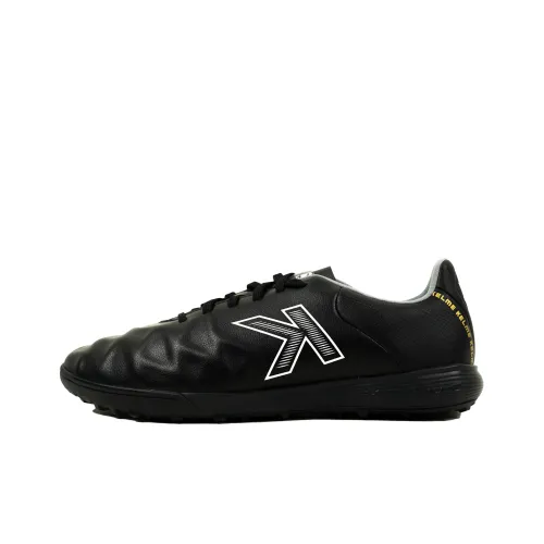 KELME TT Rubber Broken Studs Cushioned Slip Resistant Abrasion Resistant Breathable Soccer Shoes Unisex Black Gold