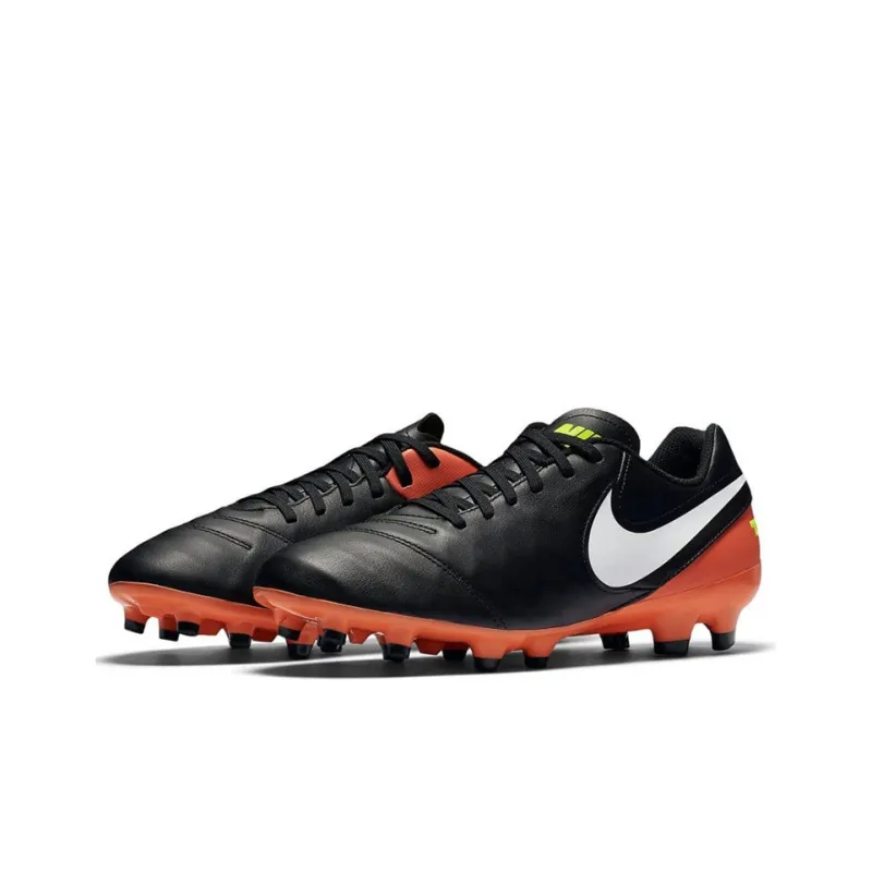 Nike Tiempo Genio 2 Soccer Shoes Men Low-Top Black/Orange/Neon Yellow-2