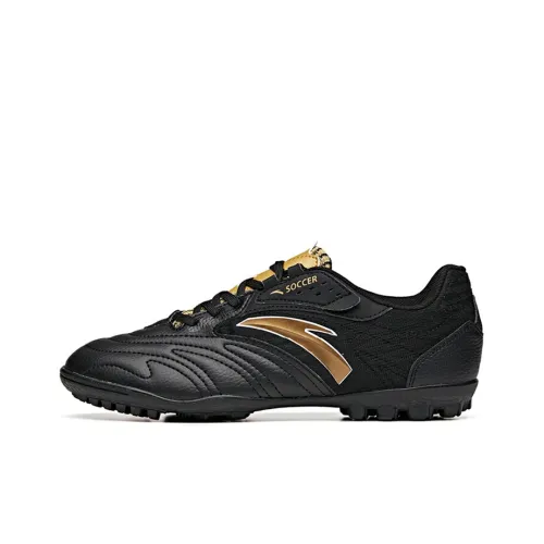 Anta Cushioning Anti-Slip Wear-Resistant Breathability Soccer Shoes Men's Black Gold