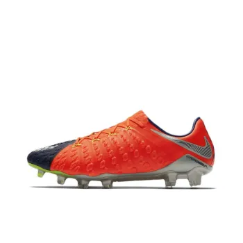 Nike Hypervenom Phantom 3 Soccer Shoes Men Low-Top Orange/Navy Blue/Gray